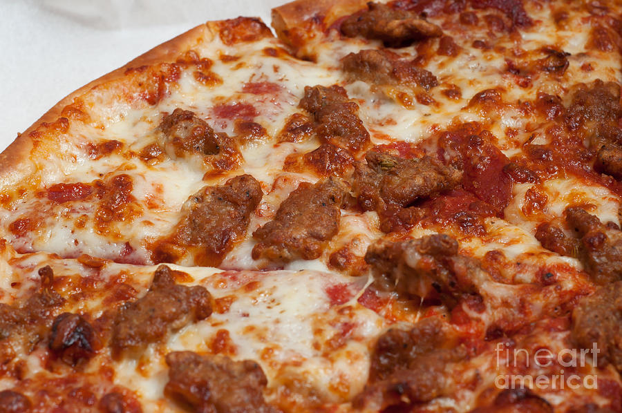 Pepperoni And Italian Sausage Pizza Photograph by Andee Design