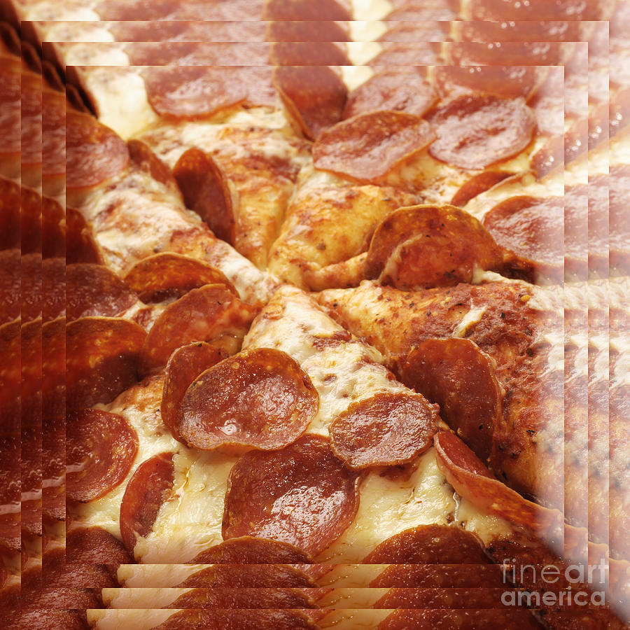 Pepperoni Pizza 25 Pyramid Photograph by Andee Design