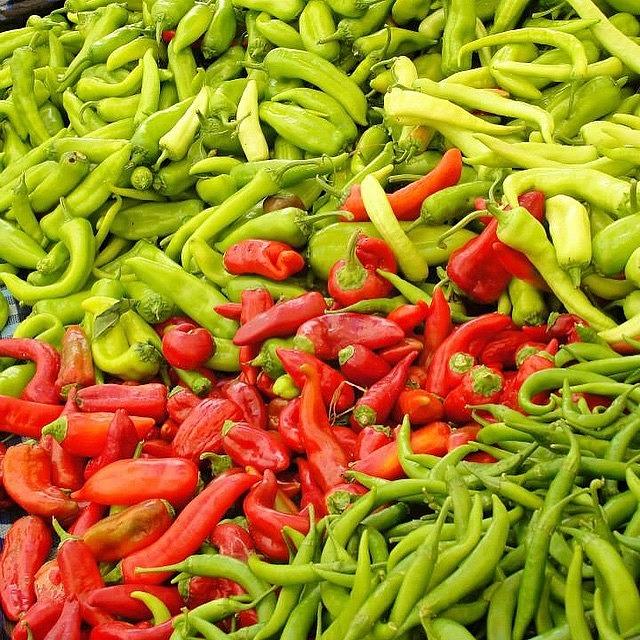 Turkey Photograph - #peppers #chilies #market #food #turkey by Pamela Harridine