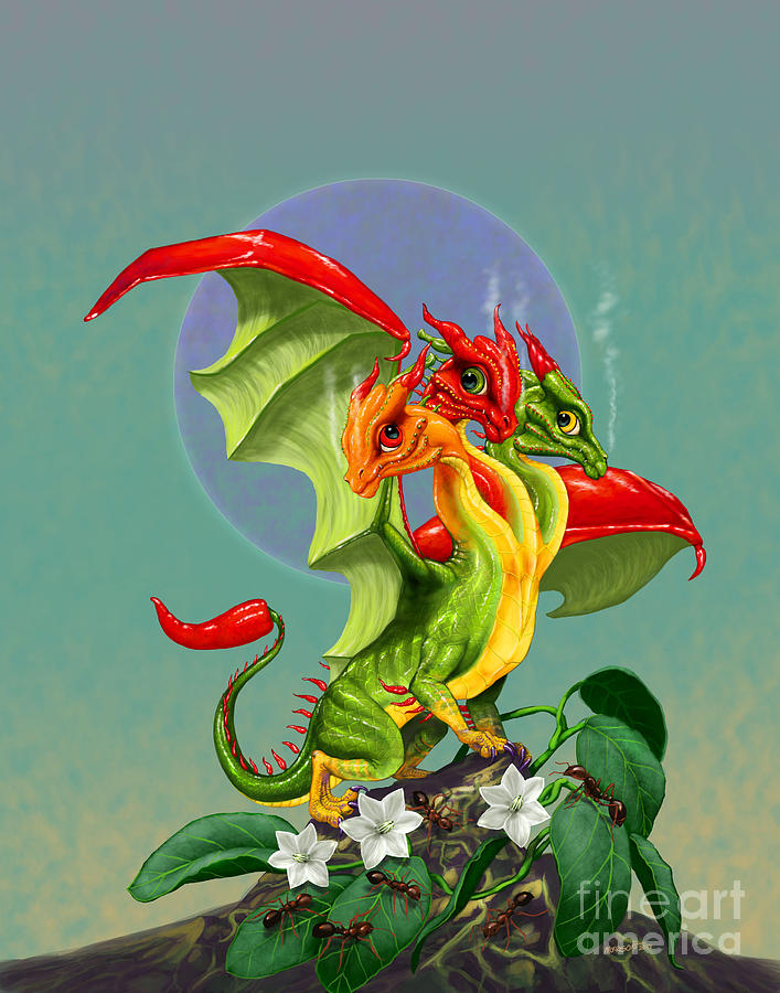 Peppers Dragon Digital Art by Stanley Morrison