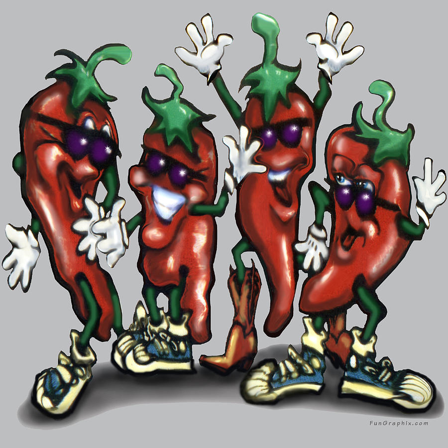 Peppers Gang Digital Art by Kevin Middleton