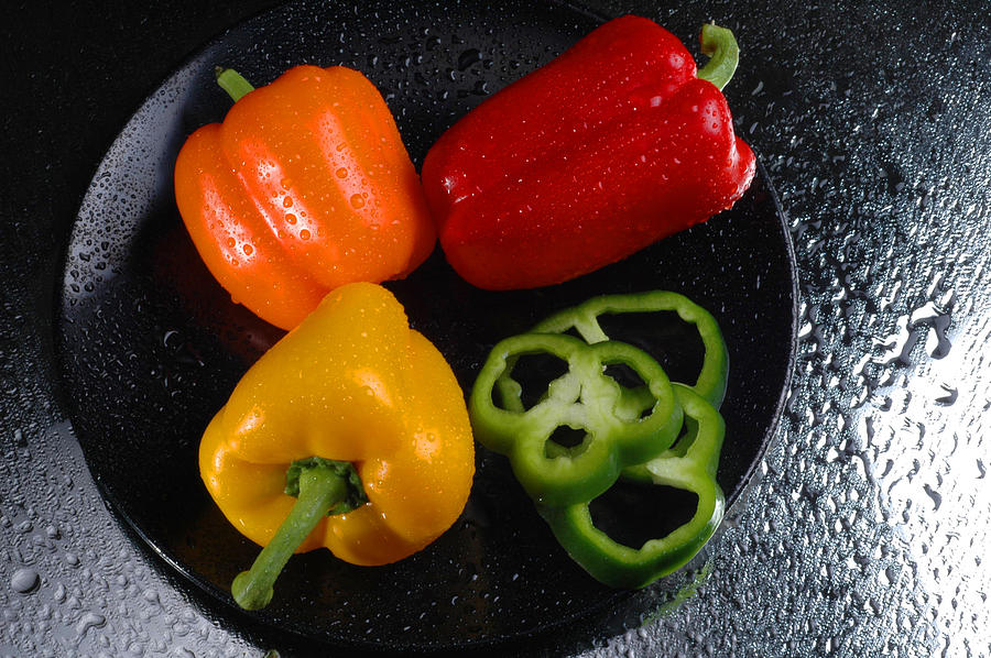 Peppers Plate Photograph by Kevin Cable