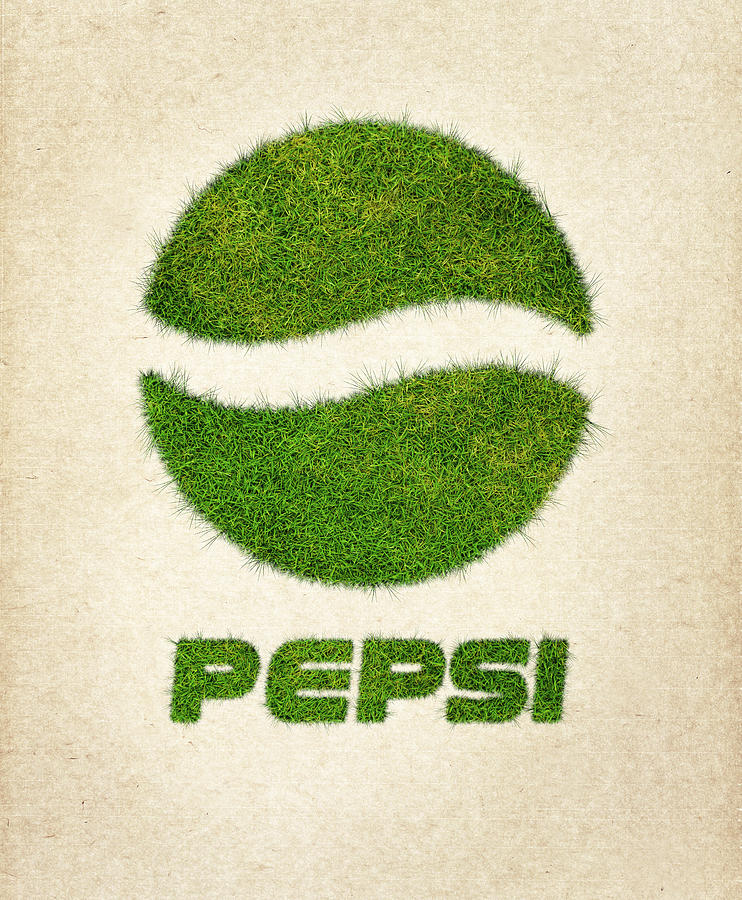 Nature Digital Art - Pepsi Grass Logo by Aged Pixel