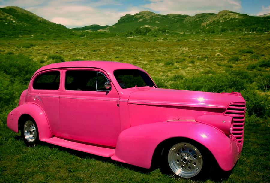 Pepto Bismol Pink 1938 Oldsmobile Photograph by Tim McCullough