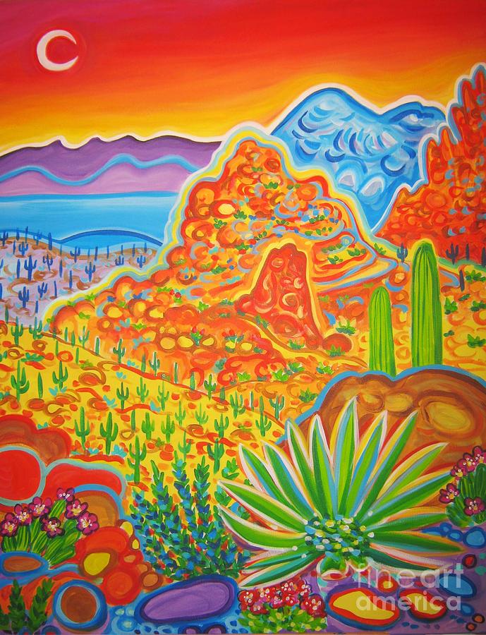 Peralta Trail Viewpoint Painting by Rachel Houseman