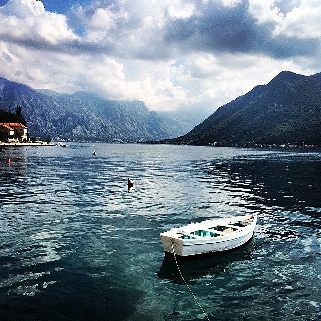 Boat Photograph - Perast in Montenegro by Geoff Pestell