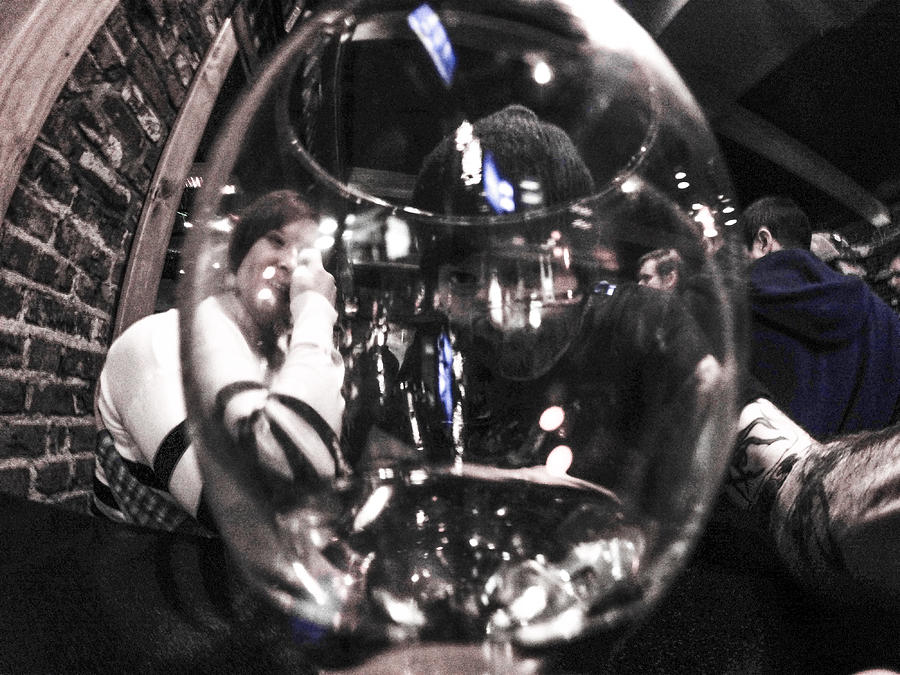 Perceptions Photograph - Perceiving Through A Wine Glass by Bryan Powell
