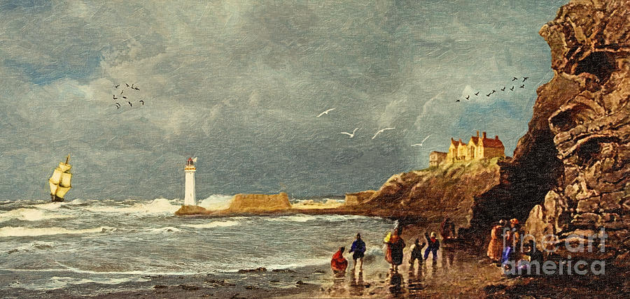 Perch Rock - New Brighton 1829 Digital Art
