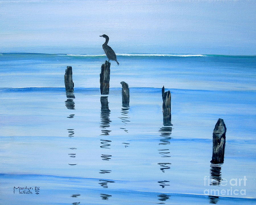 Perched at Dusk Painting by Marilyn McNish