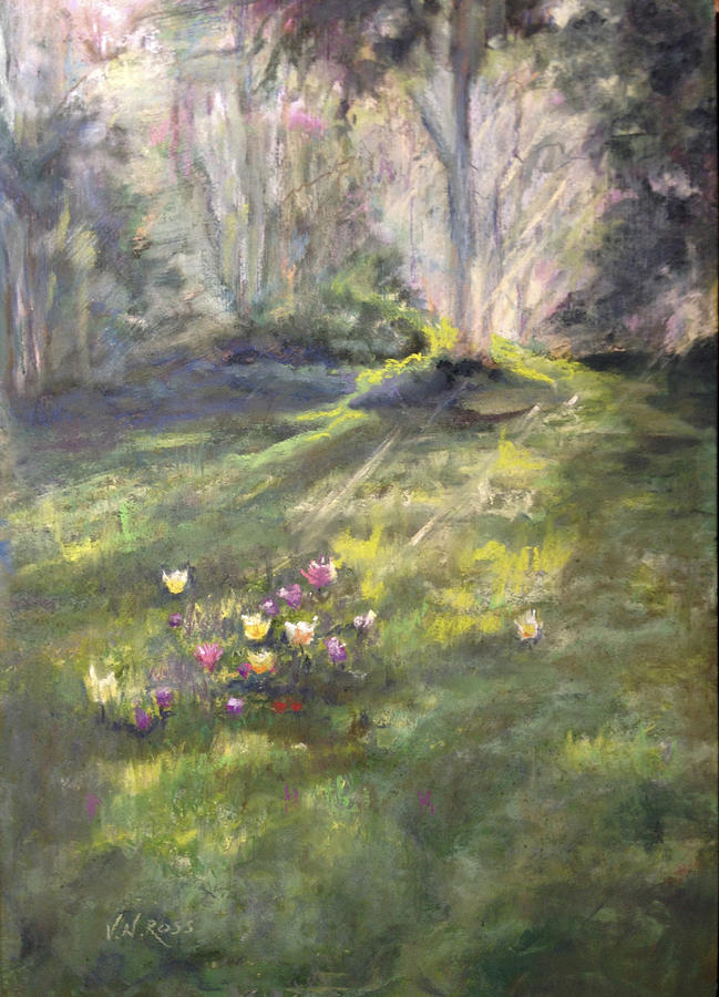 Pere Lachaise Spring Painting by Vicki Ross