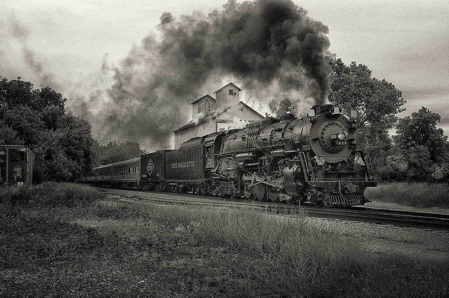 Transportation Photograph - Pere Marquette 1225 again by Ward McGinnis