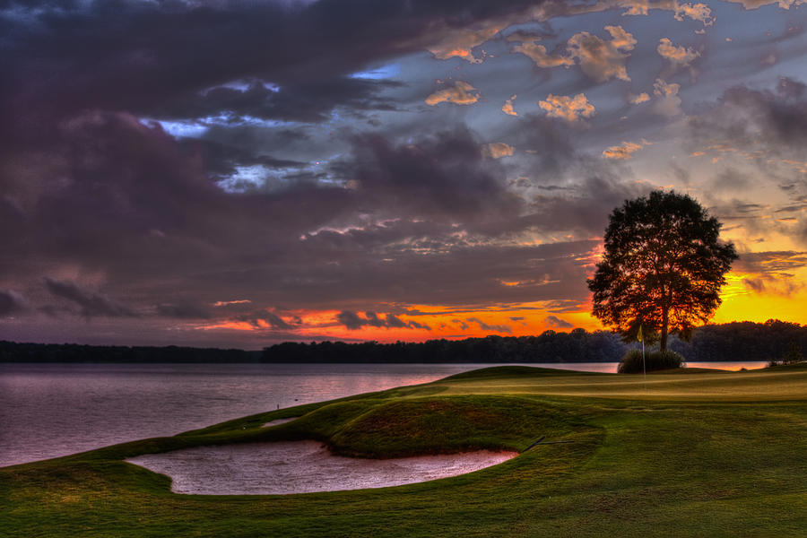Perfect Golf Sunset in Reynolds Plantation Photograph by Reid Callaway