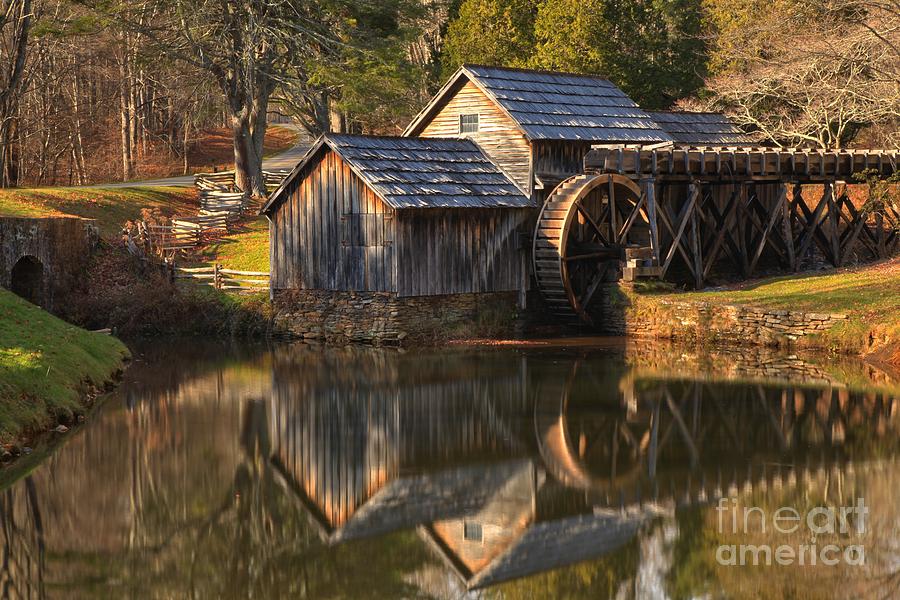 Perfect Reflections Of Mabry Mill Photograph by Adam Jewell