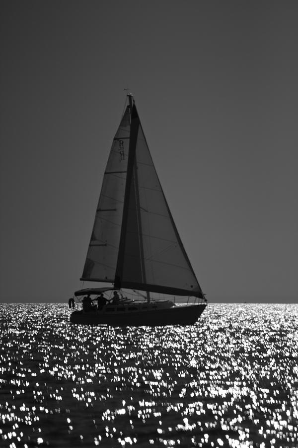 Black And White Photograph - Perfect Sailing by Amazing Jules