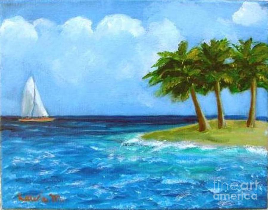 Perfect Sailing Day Painting by Laurie Morgan