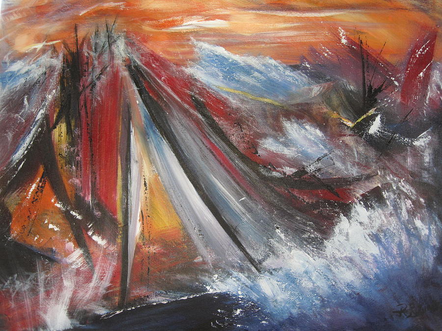Perfect Storm Painting by Roberta Rotunda