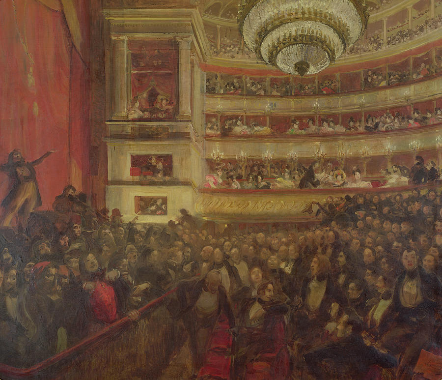Performance of Hernani by Victor Hugo Painting by Paul Albert Besnard