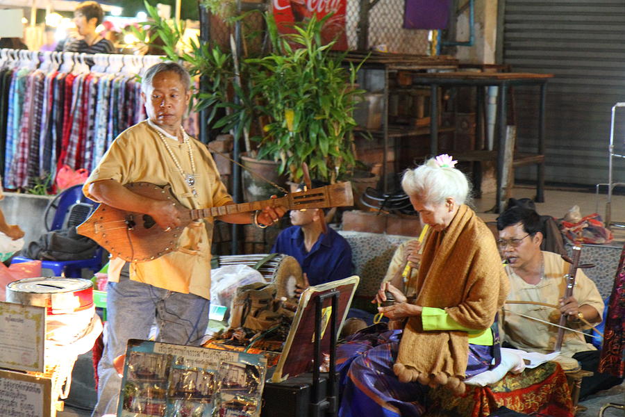 Chiang Photograph - Performers - Night Street Market - Chiang Mai Thailand - 01134 by DC Photographer