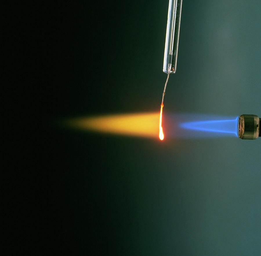 Performing A Flame Test On Barium Photograph by Jerry Mason/science Photo Library
