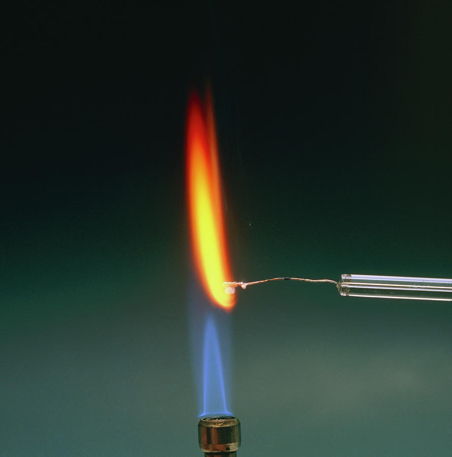 Performing A Sodium Flame Test Photograph by Jerry Mason/science Photo Library