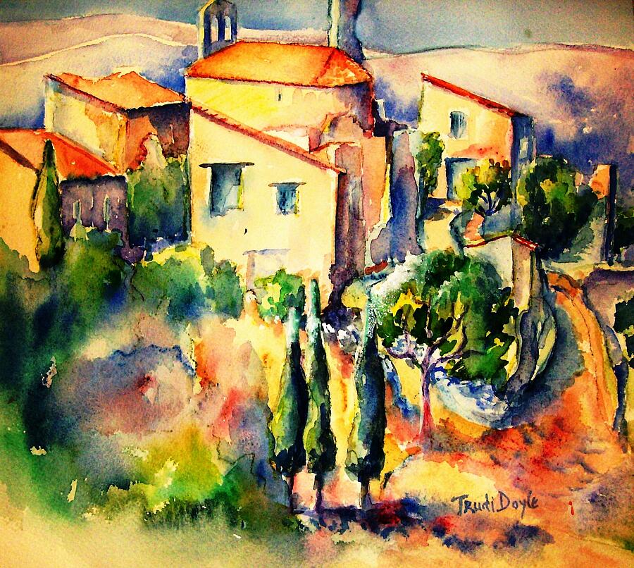 Perillos Abandoned French Village    Painting by Trudi Doyle