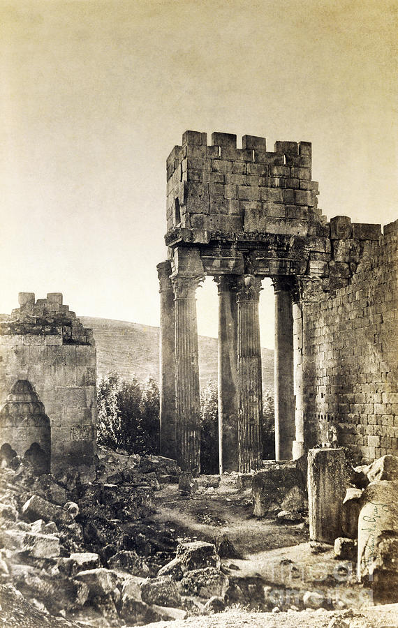 Peristyle, Temple Of Bacchus, Baalbek Photograph by Getty Research Institute