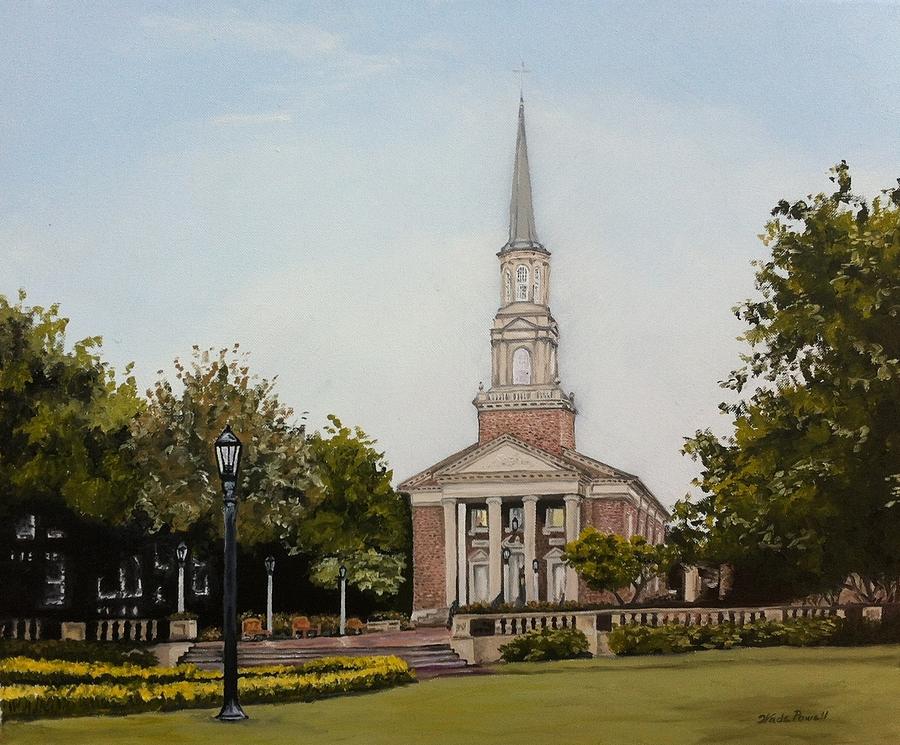 Southern Methodist University Painting - Perkins Chapel at SMU by Wade Powell