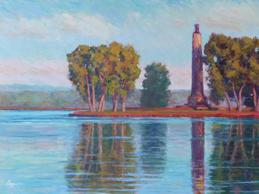 Nature Painting - Perry Monument by Michael Camp