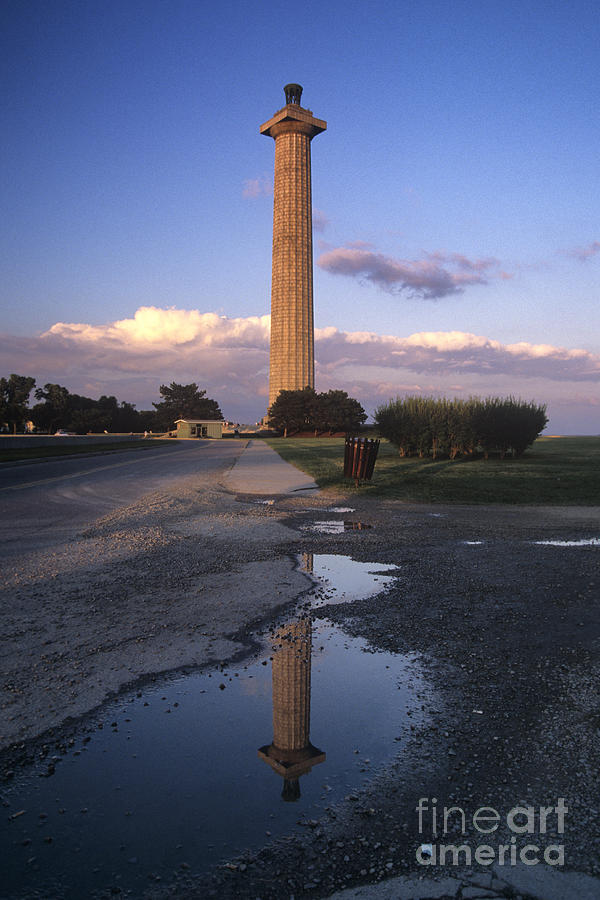 Perrys Monument Reflection at Put in Bay Ohio Photograph by John Harmon