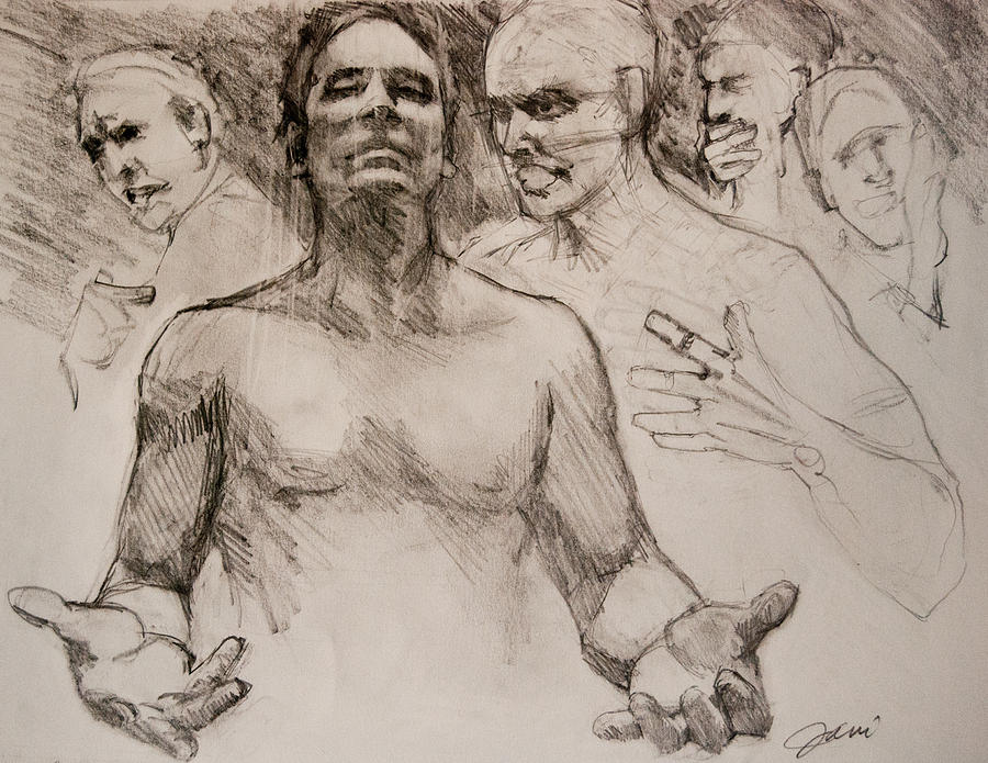 Persecution Sketch Drawing by Jani Freimann