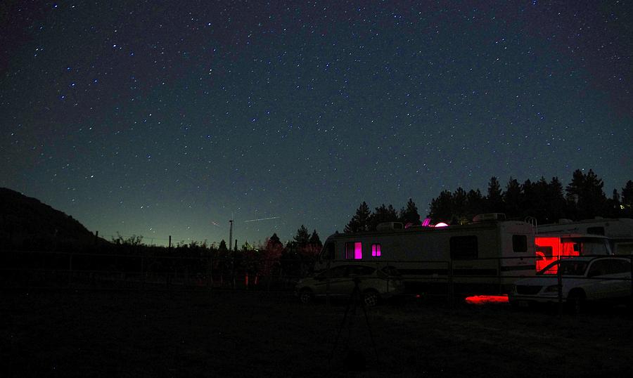 Perseid Meteor-Julian Night Lights Photograph by Phyllis Spoor