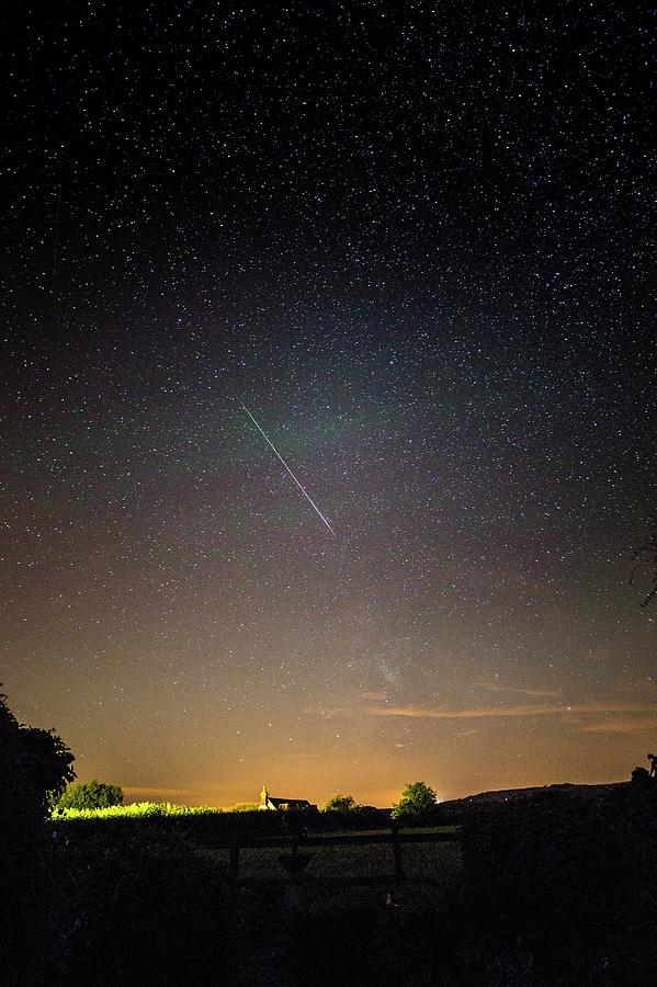 Perseid Meteor Trail 2015 Photograph by Chris Madeley