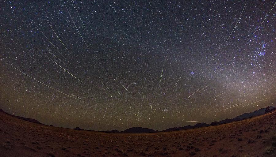 Perseids Meteor Shower Photograph by Juan Carlos Casado (starryearth.com) / Science Photo Library