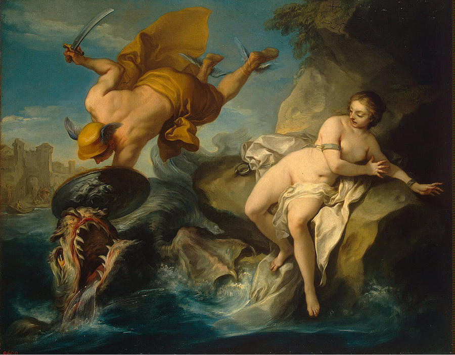 Perseus And Andromeda Painting - Perseus and Andromeda by Charles-Andre van Loo