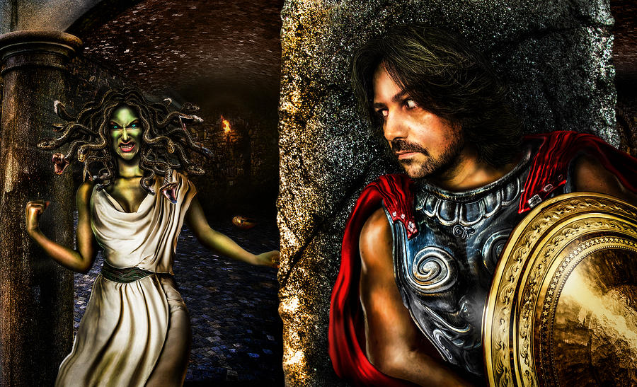 Perseus and Medusa Digital Art by Alessandro Della Pietra