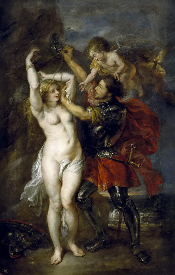 Perseus Freeing Andromeda Painting by Peter Paul Rubens and Jacob Jordaens