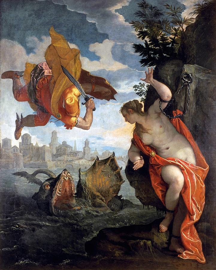 Perseus Rescuing Andromeda Painting by Paolo Veronese