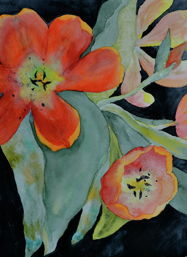 Tulip Painting - Persevere by Beverley Harper Tinsley