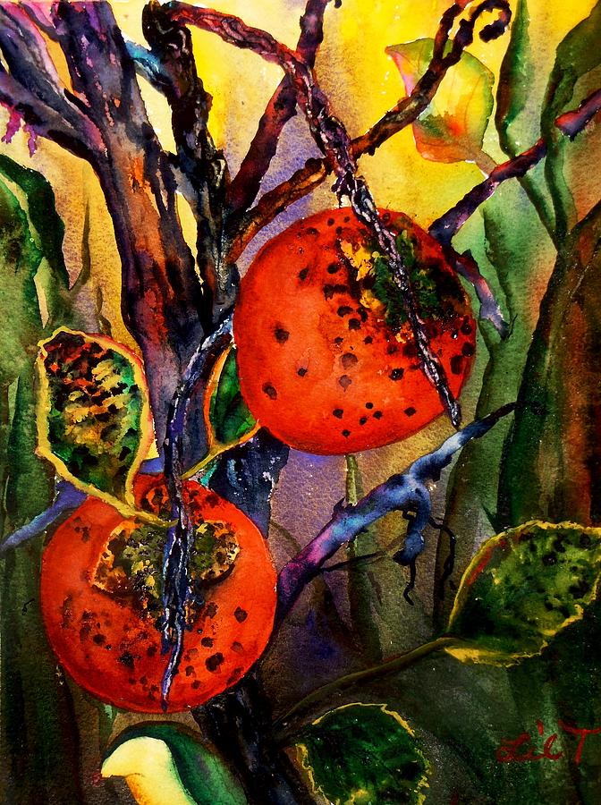 Persimmon Pudding Painting by Lil Taylor