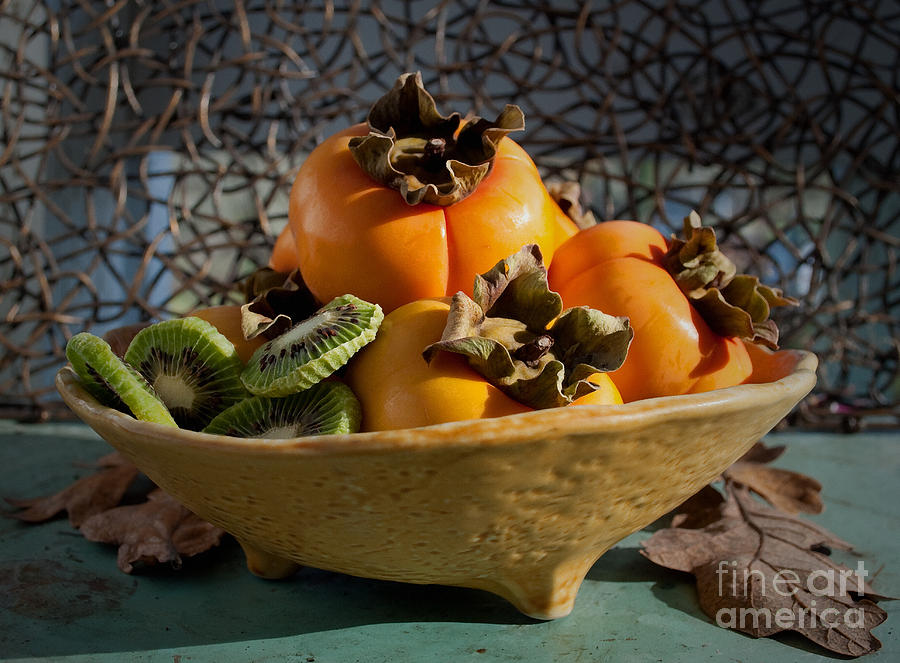 Persimmons Photograph by Gwyn Newcombe