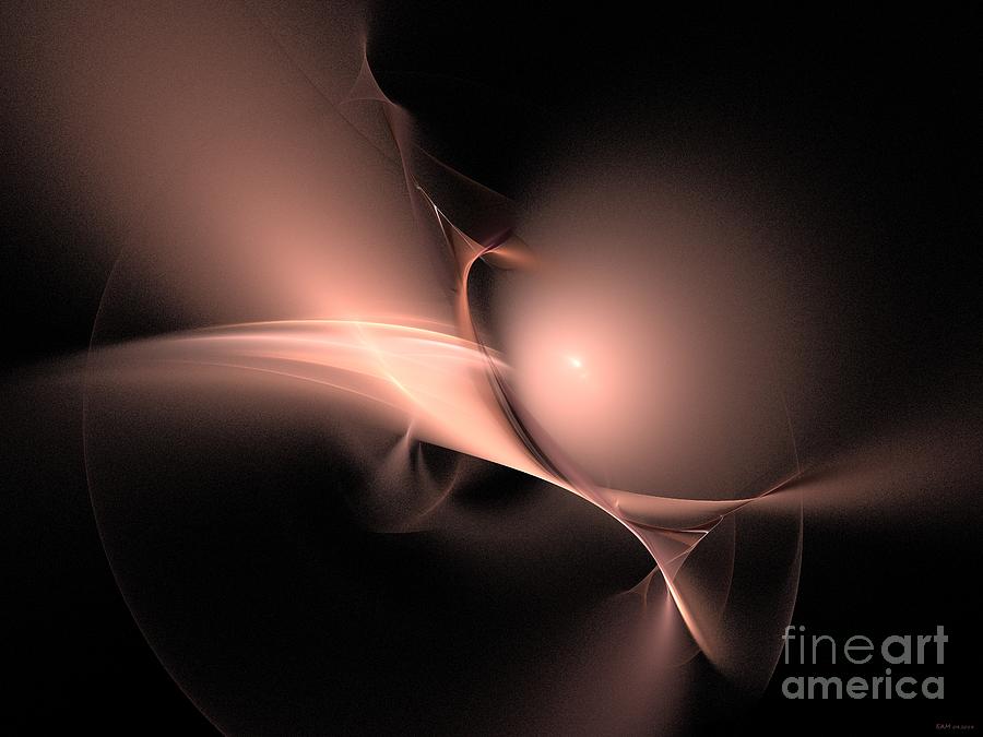 Abstract Digital Art - Persistent Thoughts / Pink Pearls In The Dark  by Elizabeth McTaggart