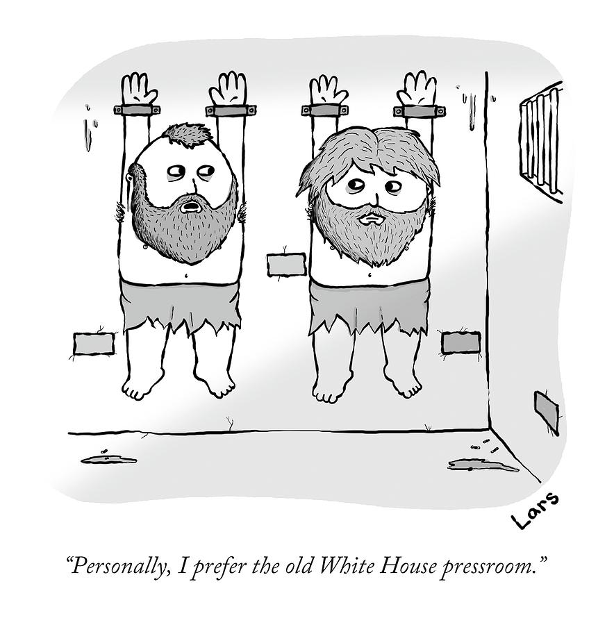 Personally, I Prefer The Old White House Drawing by Lars Kenseth