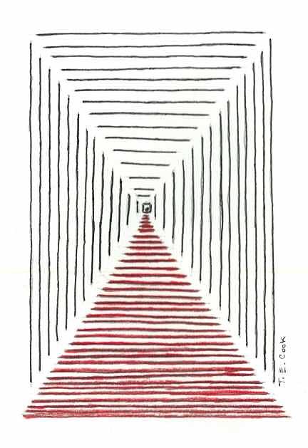 Geometric Drawing - Perspective Drawing by Tom Cook Geometric Drawing - Perspective Drawing by Tom Cook
