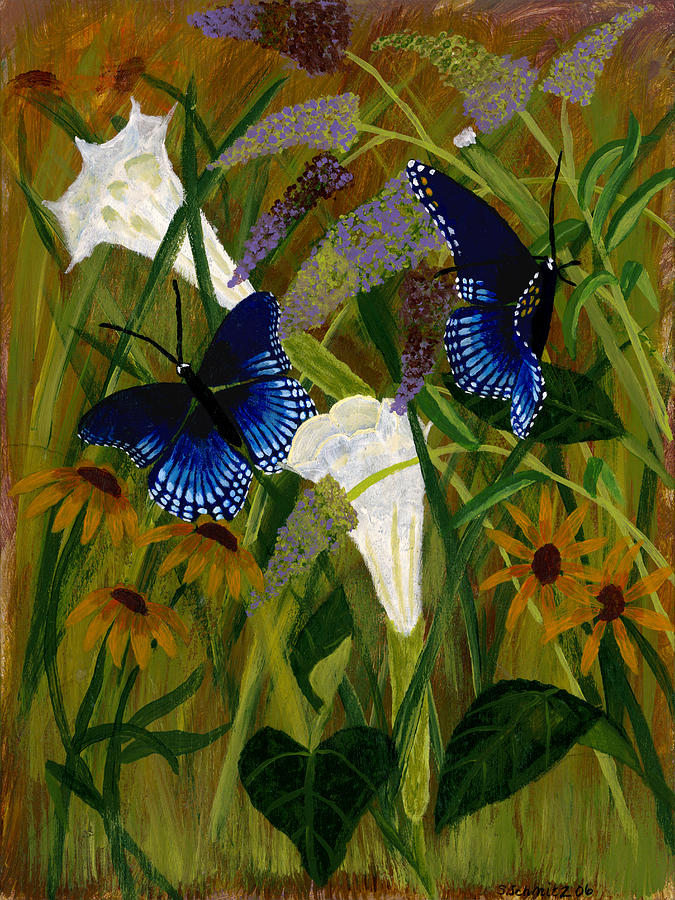 Perusing the Flowers Painting by Susan Schmitz Perusing the Flowers Painting by Susan Schmitz