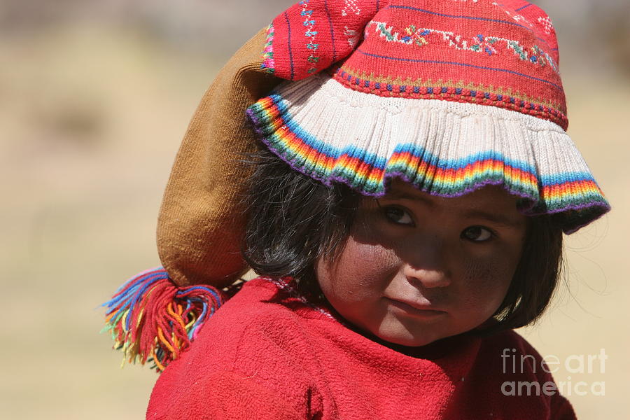 Travel Photograph - Peruvian child by Jason O Watson