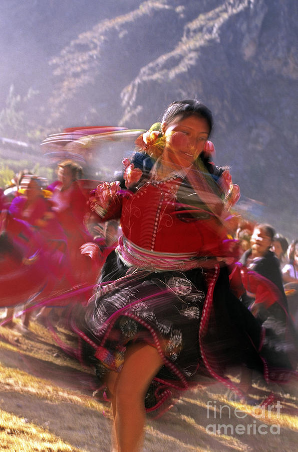 Peruvian festival Sacred Valley Photograph by Ryan Fox