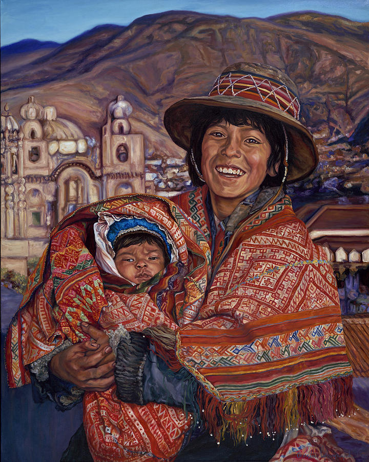 Peruvian Joy Painting by Christine Lytwynczuk