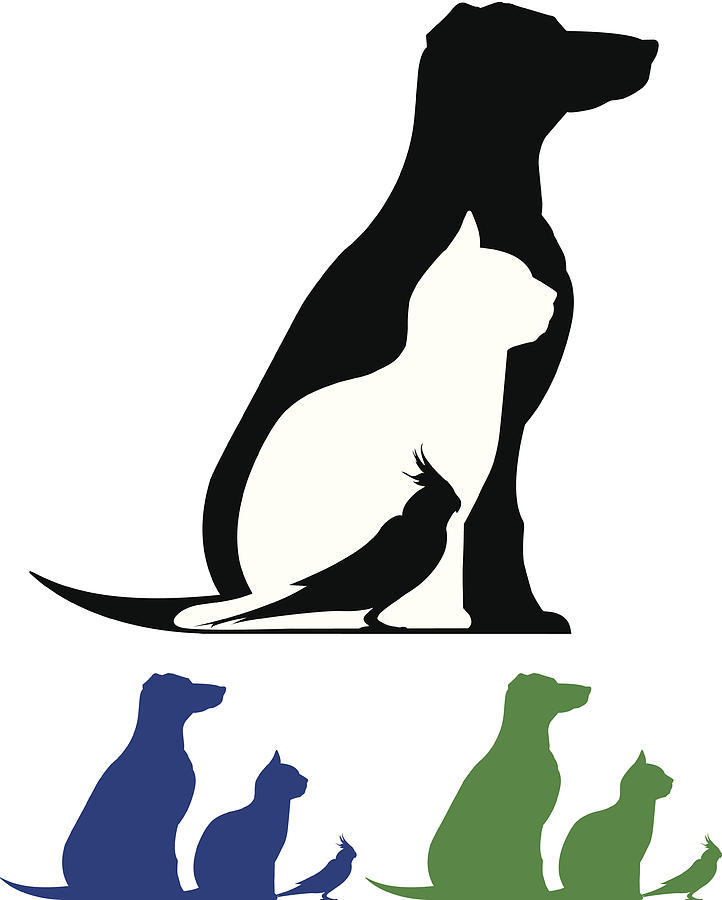 Pet Silhouette Drawing by Chipstudio