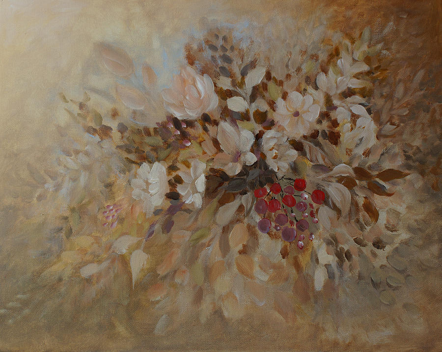 Petals and Berries Painting by Jo Smoley