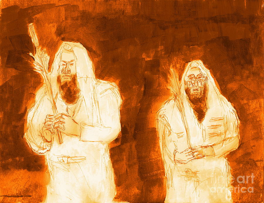 Peter and John Witnesses Jesus is the Christ 4 Painting by Richard W Linford